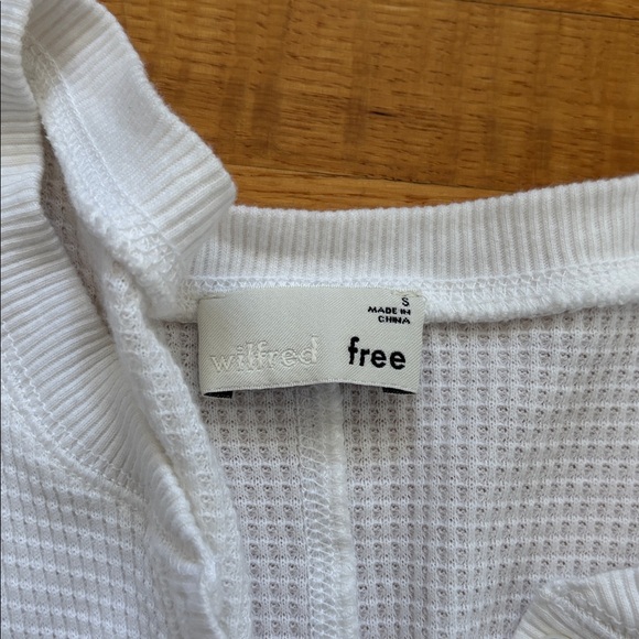 Wilfred White Long Sleeve Thermal Top - Picture 2 of 3